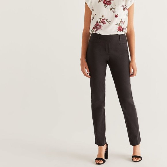 💖HOST PICK💖 Reitmans Black Straight Leg Pull On Pants The Iconic (Size 14) - Picture 1 of 12